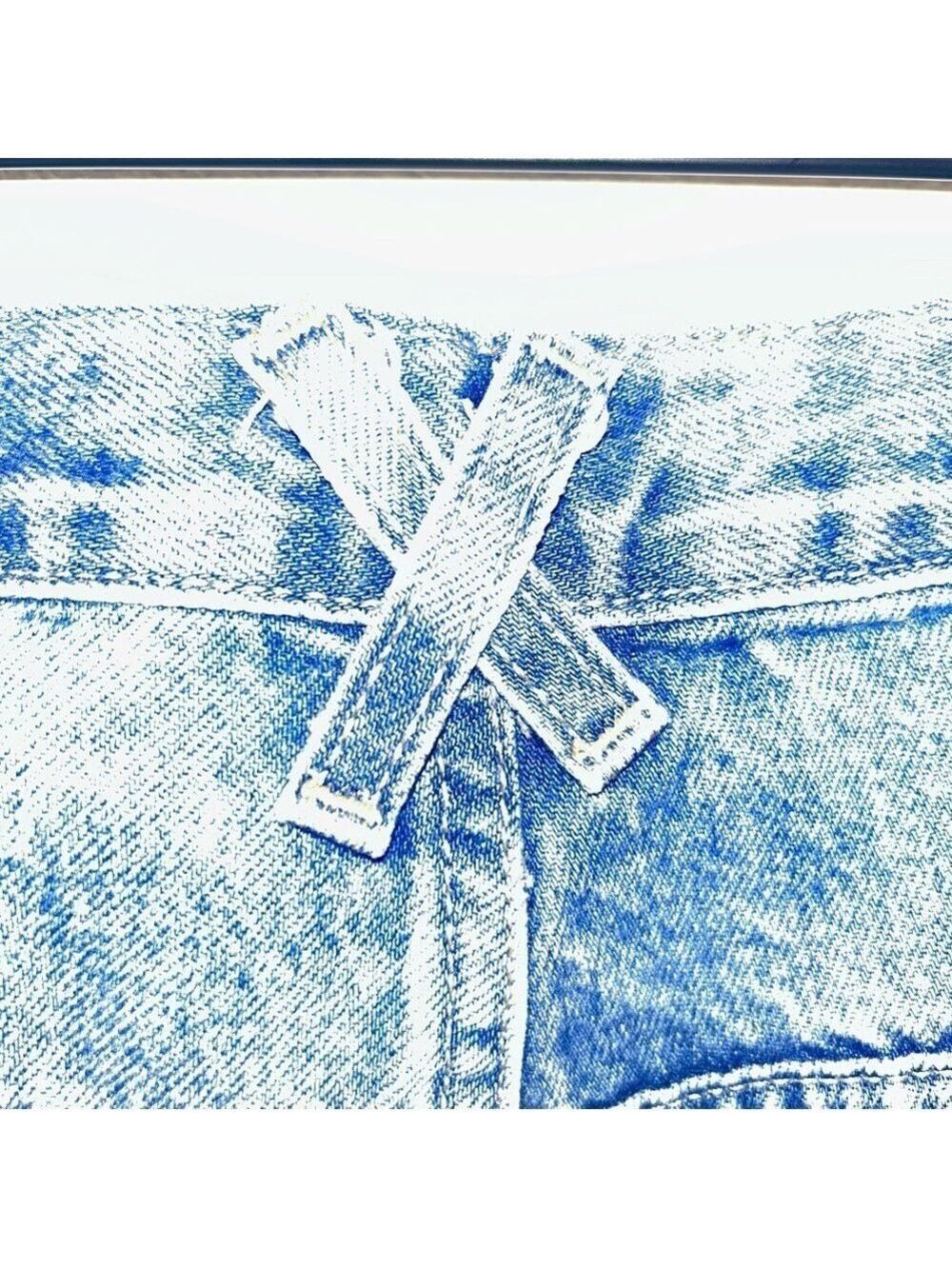 Vintage Old Navy Carpenter Jeans 36x30 Blue Grunge Style Preowned Paint Splatter - Picture 3 of 10